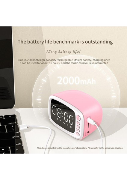 Masaüstü Kablosuz Dijital Çalar Saat Taşınabilir Bluetooth Hoparlör Fm Radyo Pembe (Yurt Dışından) fiyatları