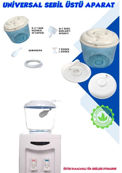 Awox Uyumlu Sebil Üstü Aparatı (Tanklı- 10 Metre Hortumlu)