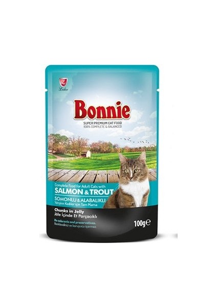 Somonlu Alabalıklı Pouch Jelly Yetişkin Kedi Konserve Maması 100 gr