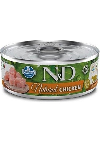 Natural Tavuklu Yetişkin Kedi Konservesi 80 gr