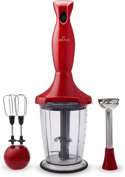 Maxi Mix 3 in 1 Mutfak Robotu Kırmızı