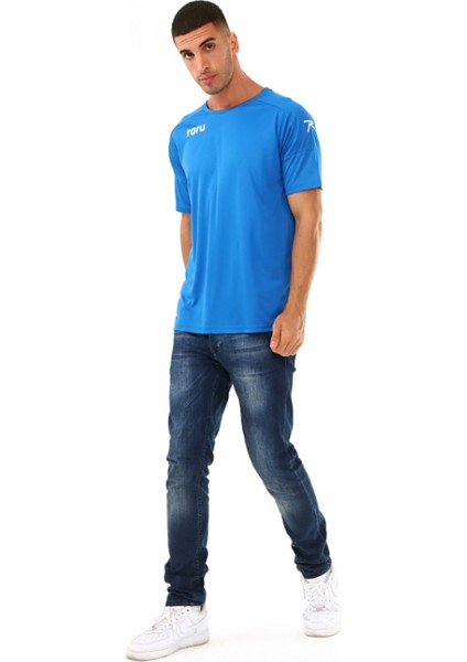 Erkek Basic T-Shirt Grıllus Saks