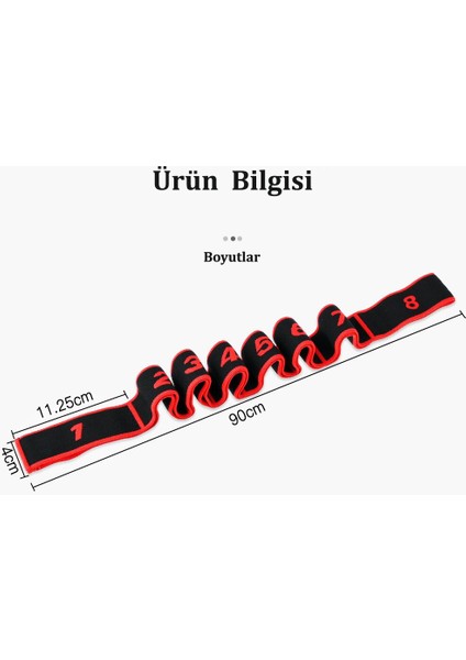 8 Farklı Seviyeli Direnç Bandı Spor Egzersiz Aerobik Pilates Squat Lastiği Fitness Yoga fiyatları