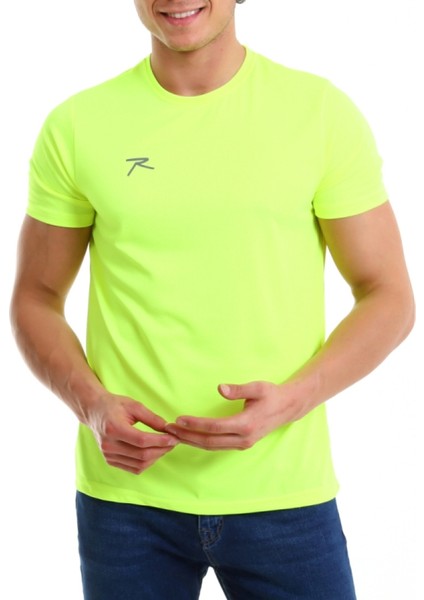 Erkek Basic T-Shirt Tres Sarı