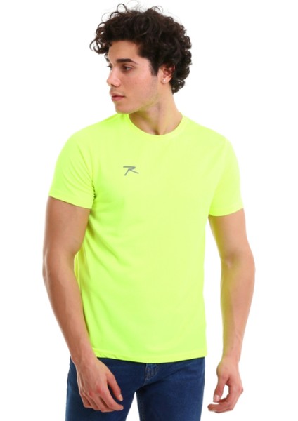 Erkek Basic T-Shirt Tres Sarı fiyatları