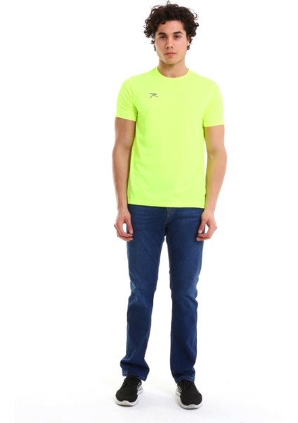 Erkek Basic T-Shirt Tres Sarı indirimleri