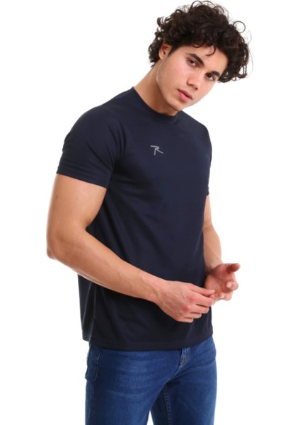 Erkek Basic T-Shirt Tres Lacivert fiyatları