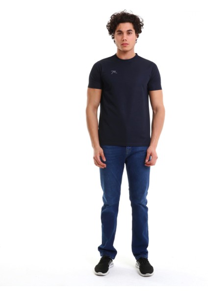Erkek Basic T-Shirt Tres Lacivert indirimleri