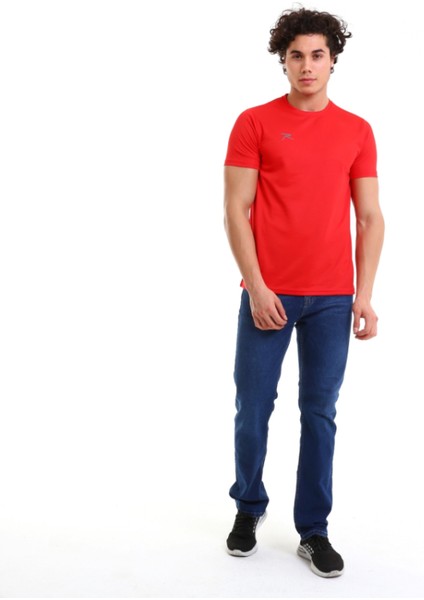 Erkek Basic T-Shirt Tres Kırmızı