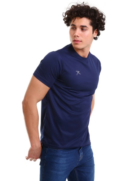 Erkek Basic T-Shirt Tres Lacivert modelleri