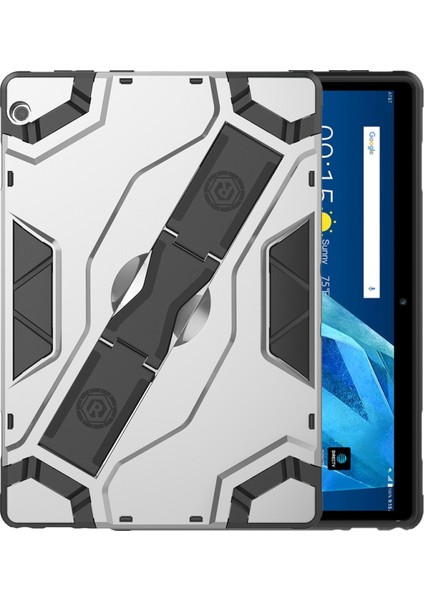 Lenovo Tab M10 TB-X605 Için Braketli Tpu+Pc Koruyucu Kılıf--Gümüş Rengi (Yurt Dışından) fiyatları