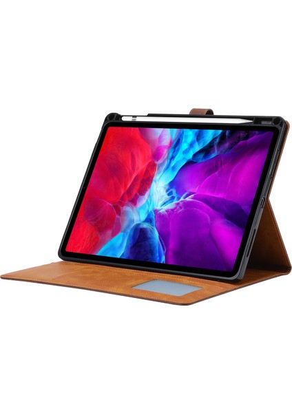 Cüzdan Tasarımlı Deri Kapaklı Ipad Pro 12.9 Inç Için Tablet Kılıfı (Yurt Dışından)