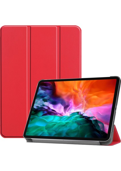 Ipad Pro 12.9 Inç Için Deri Kapaklı Kalem Yuvalı Tablet Kılıfı (Yurt Dışından)