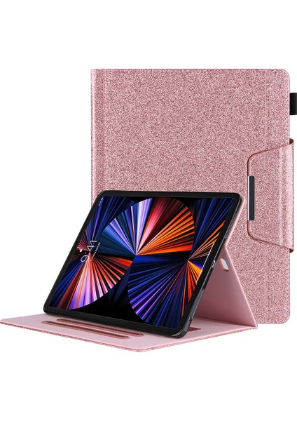 Otomatik Uyku Modu Uyumlu Deri Kapaklı Cepli Ipad Pro 12.9 Inç Için Tablet Kılıfı (Yurt Dışından)