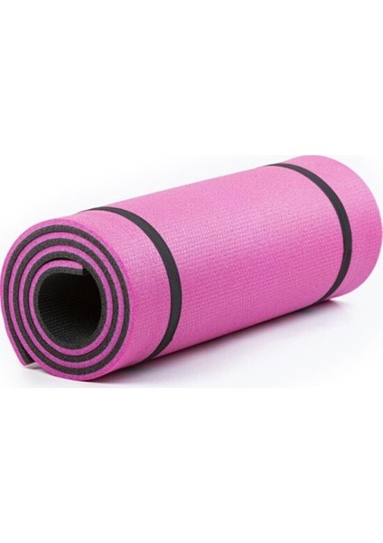 Çift Taraflı Yoga Minderi ve Spor Matı 16 mm Pembe-Siyah fiyatları