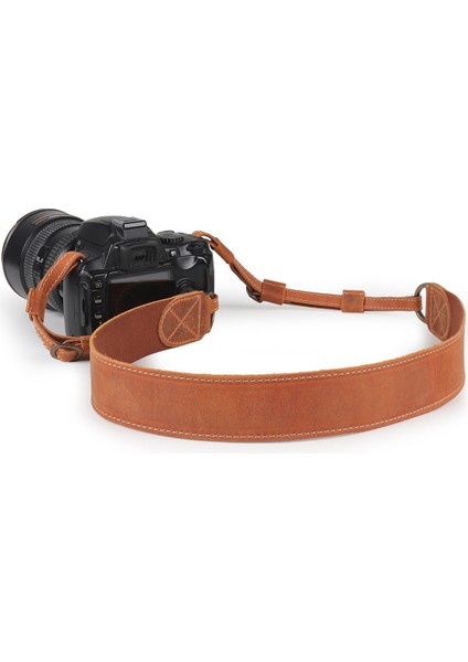 Sierra Serisi Tüm Kameralar Için Gerçek Deri Omuz Veya Boyun Askısı - Camel