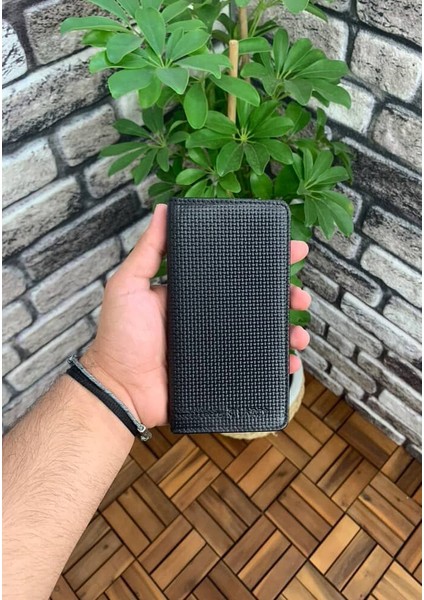 Telefon Girişli Siyah Lazer Baskı Deri Portföy Cüzdan fiyatları