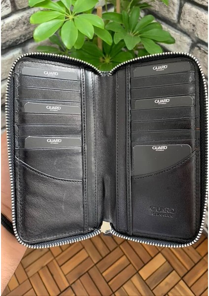 Siyah Deve Kuşu Baskı Fermuarlı Portföy Cüzdan fiyatları