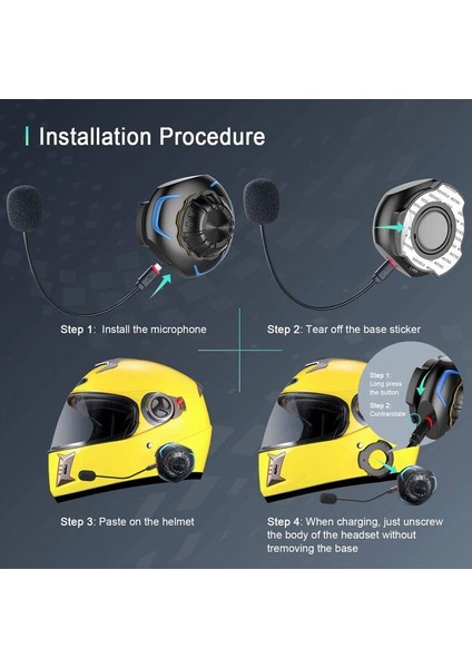 Kemik İletimli Bluetooth Motosiklet Mikrofunlu Kulaklık