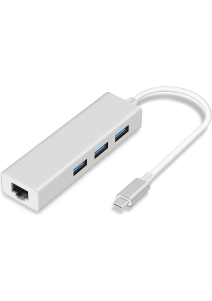 Type C USB 3.1 – 3port USB 3.0+ RJ45 Gigabit Ethernet Çoklayıcı Hub CDG-CNV85