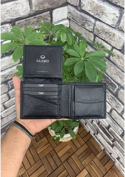 Bozuk Paralıklı Siyah Deri Yatay Erkek Cüzdan modelleri