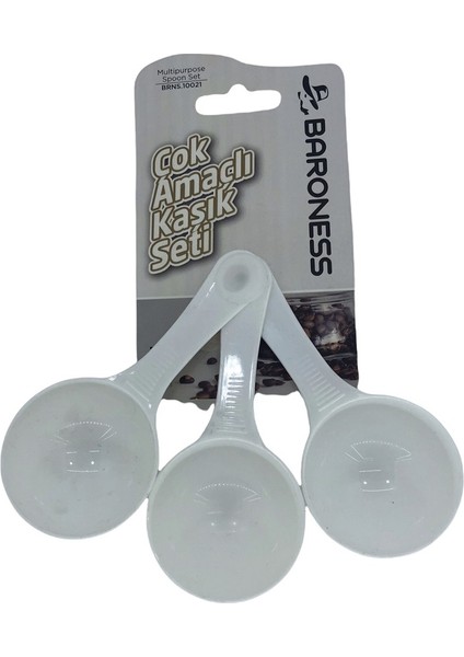 Baharat Kaşığı Ölçü Kaşığı Beyaz