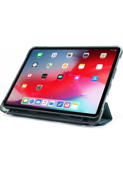 Otomatik Uyku Modu Uyumlu Deri Katlanabilir Ipad Pro 12.9 Inç Için Tablet Kılıfı (Yurt Dışından)