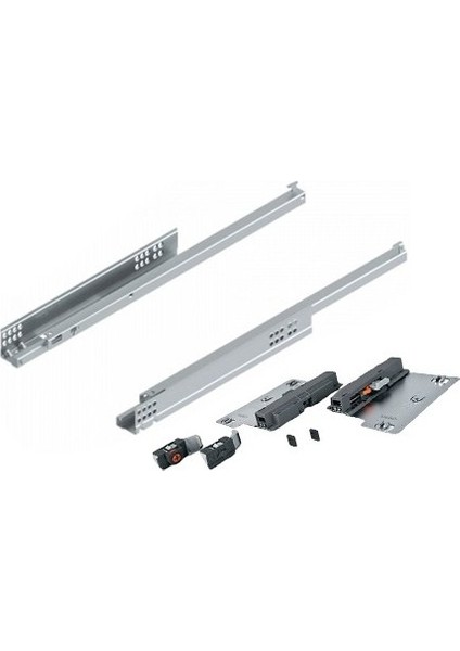 560F4500C 45 cm Bas Aç Tandem Çift Açılım Çekmece Rayı ( Mandal ve Basaç Dahil )