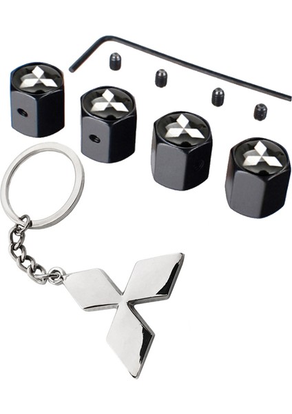 Mitsubishi Alyanlı Sibop Kapağı ve Krom Anahtarlık