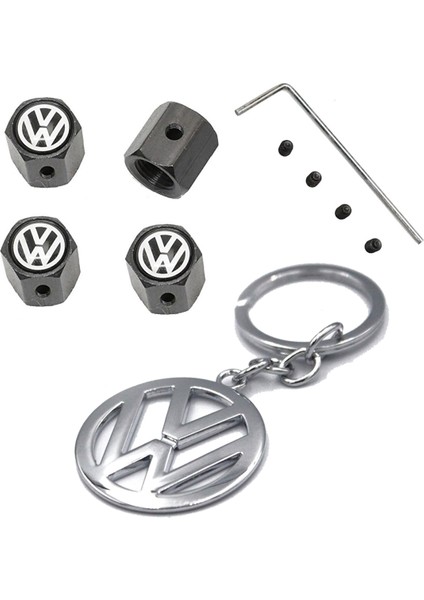 Volkswagen Alyanlı Sibop Kapağı ve Krom Anahtarlık