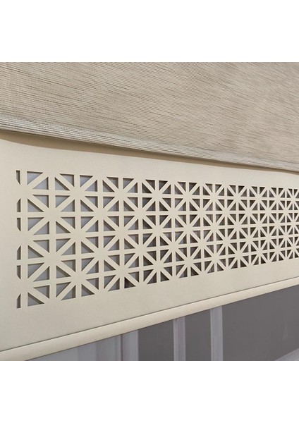 LZR1045 Çift Mekanizmalı Lazer Kesim Tül ve Stor Perde Sütlü Kahverengi 110 x 200 cm.
