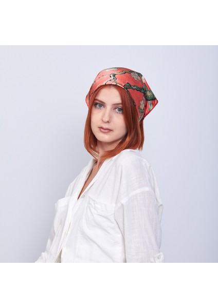 %100 Ipek Fular Bandana | Van Gogh Badem Ağacı | Nar Çiçeği fiyatları