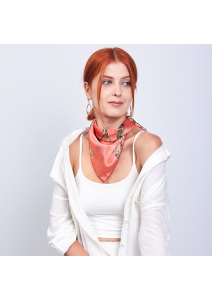 %100 Ipek Fular Bandana | Van Gogh Badem Ağacı | Nar Çiçeği