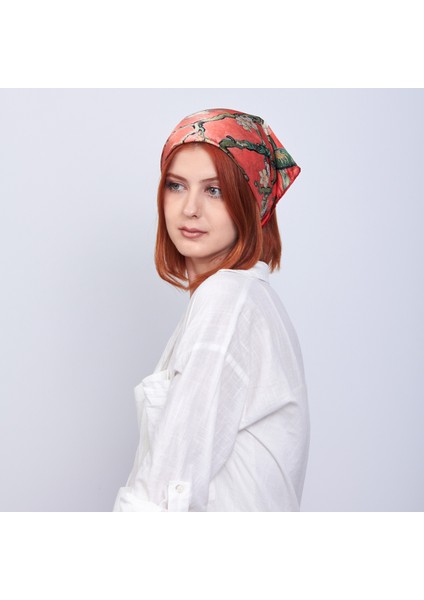 %100 Ipek Fular Bandana | Van Gogh Badem Ağacı | Nar Çiçeği fırsatları