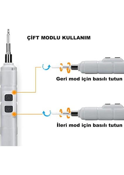 Mini Taşınabilir Tornavida Akülü Şarjlı Elektrikli