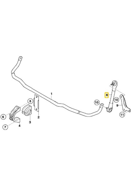 Bmw E60 Uyumlu Frow Ön Sol Viraj Askı Rotu Oem No 31354014531 fiyatları