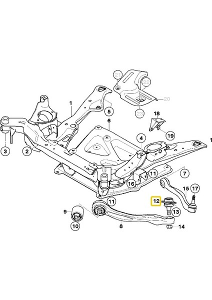 Bmw E60 ve E61 Uyumlu x Drive Frow Üst Salıncak Rotili 31126779840