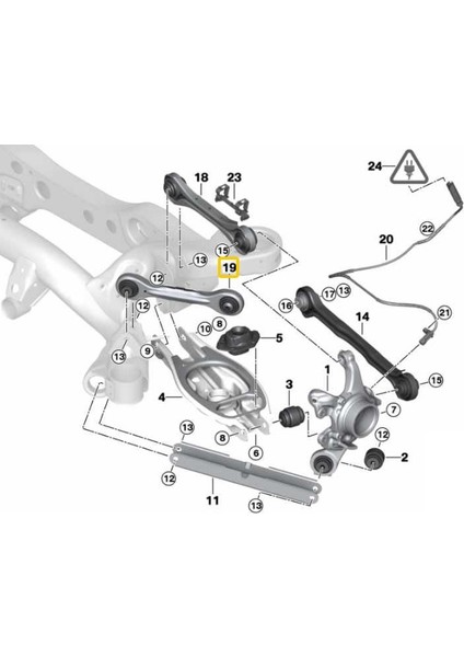 Bmw 1 ve 3 Serisi ve X1 Uyumlu Formpart Arka Üst Bugi Kolu 33326782237