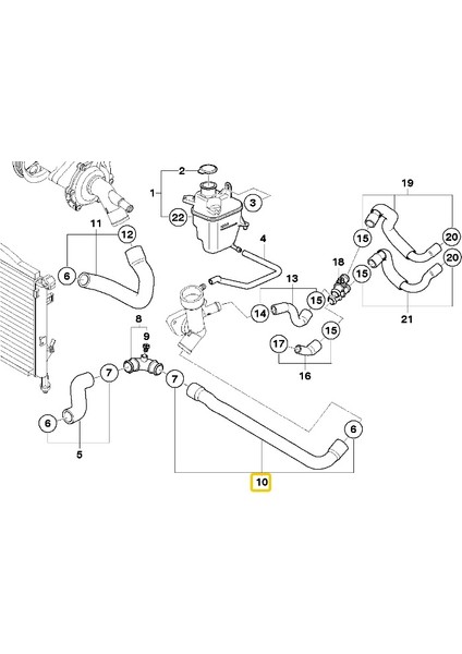 Mini R50 ve R52 Uyumlu W10 Motor Radyatör Alt Hortumu 17121475561 fırsatları