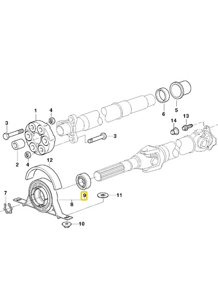 Bmw ve Mini Uyumlu Skf Şaft Askı Bilyası 26121225071 - 26121209590