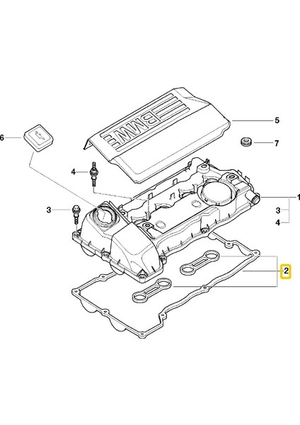 Bmw N40 N45 N45N Uyumlu Motor Elring Külbütör Kapak Contası 11120031987