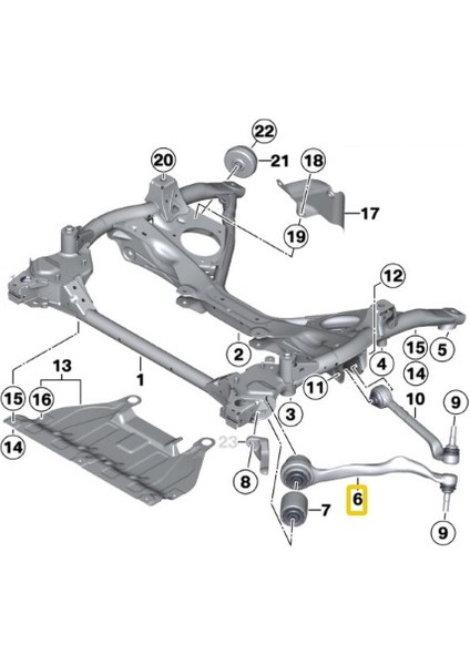 Bmw 1 - 2 - 3 ve 4 Serisi Uyumlu Trw Sol Üst Salıncak Kolu 31126855741 fiyatları