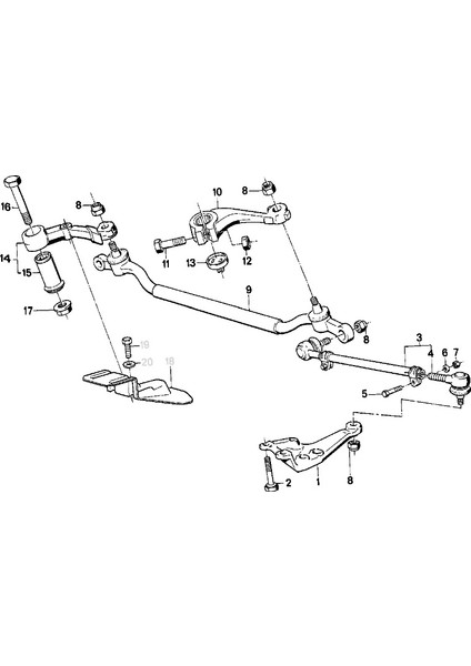 Bmw E32 Uyumlu Frow Orta Rot 32211138850 modelleri