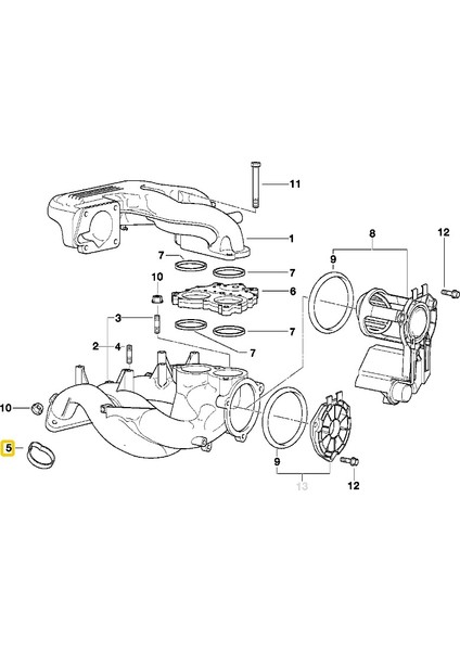 Bmw E36 E46 ve Z3 Uyumlu Elring Emme Manifold Contası 11611437384