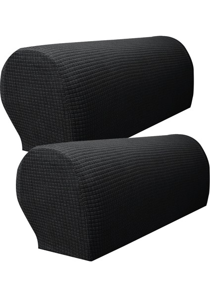 2 Su Geçirmez Flanel Mobilya Set Kanepe Kolçak Siyah Kapakları (Yurt Dışından)