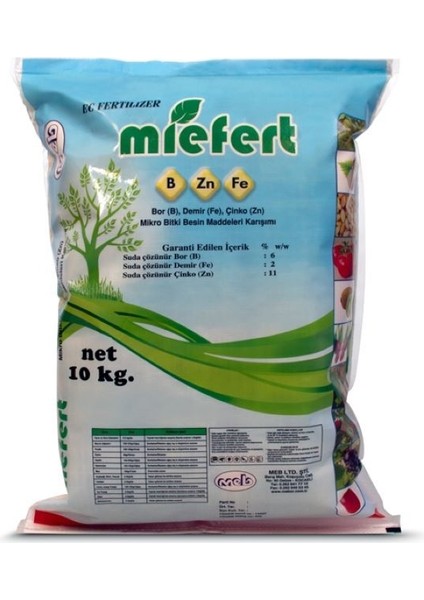 Meb Miefert (Bor-Demir-Çinko) Karışımı Gübre-10 kg