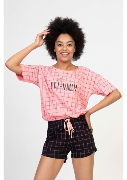 Pamuklu Düşük Omuzlu Kısa Kol Şortlu Pijama Takım fiyatları