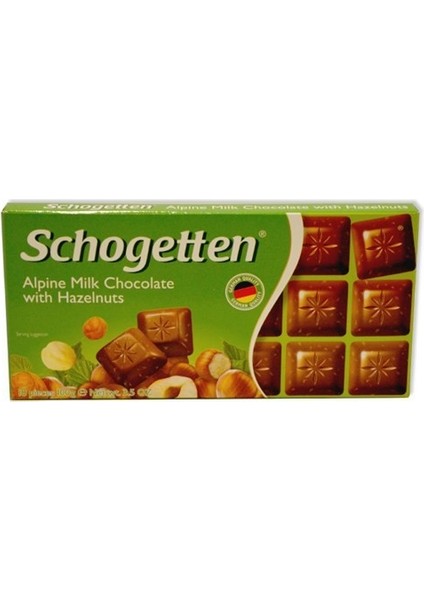 5 Adet Schogetten Fındıklı Çikolata 100 gr