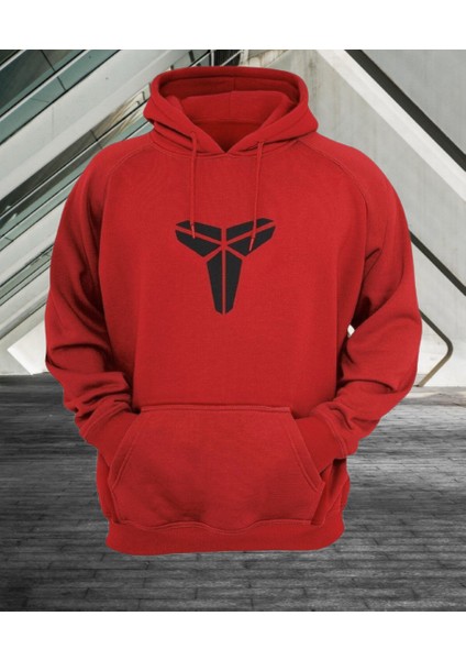 Kapüşonlu Mamba Kobe Bryant Göğüs Baskılı 4 Iplik Çok Kalın Oversize Tam Kışlık Dünya Trendi Erkek Sweatshirt