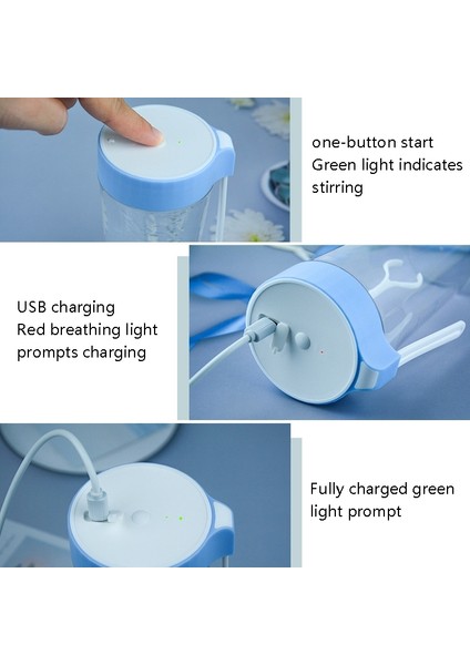 USB Şarj Otomatik Karıştırma Kupası, Kapasite: 450 ml Açık Pembe (Yurt Dışından) fırsatları